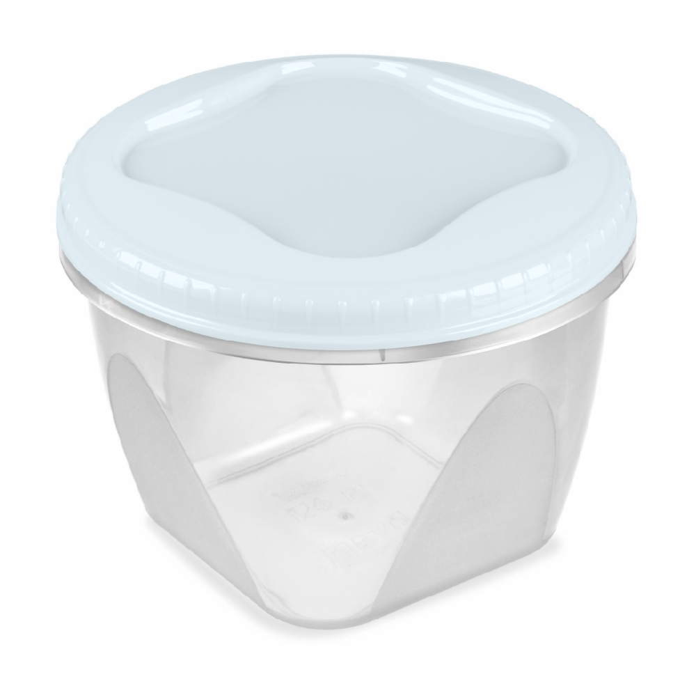 Банка для сыпучих продуктов Тондо 1,2л с завинчивающейся крышкой светло-голубая