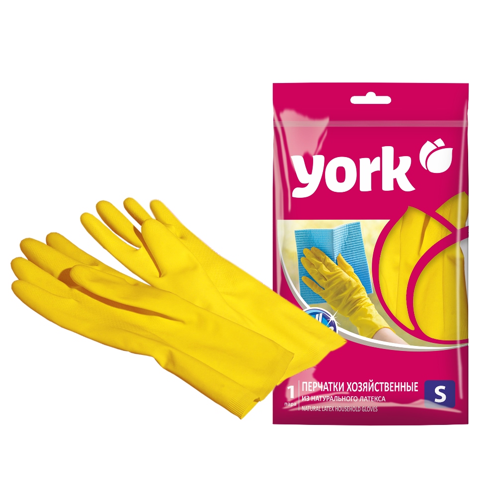 Перчатки резиновые YORK (S) /144