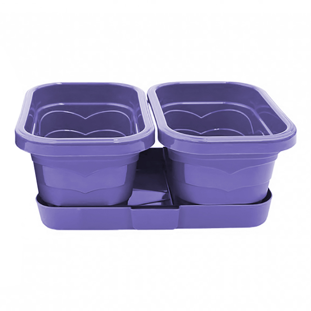 Горшок пластиковый  ВАЛЕНСИЯ ДУЭТ 2*2,9л лаванда /1