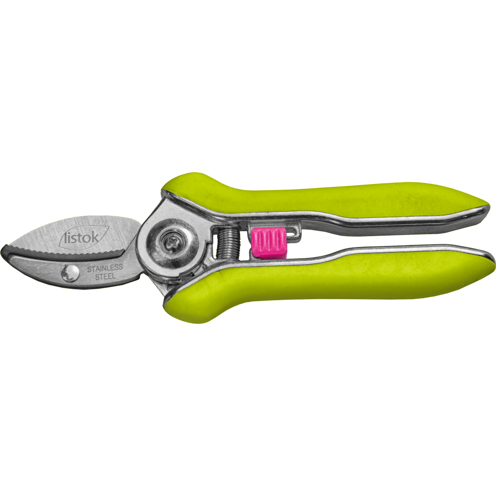 Секатор LISTOK ФЛЁР флористический с наковальней /10/100