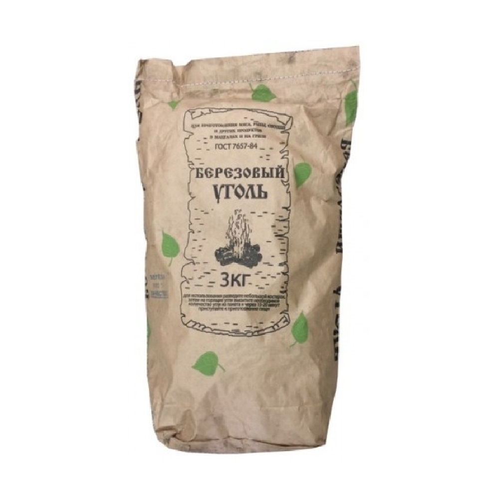 Уголь древесный березовый 3,0 кг  /1