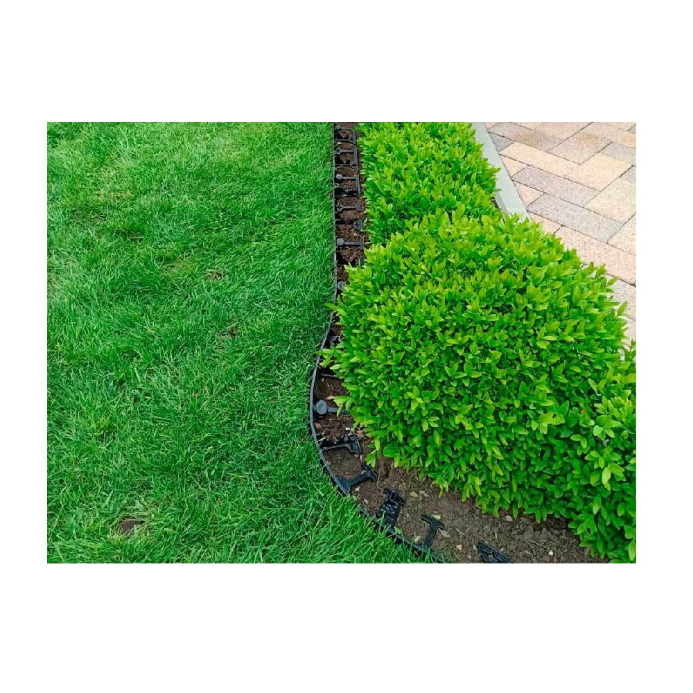 Бордюр пластиковый (78мм* 1м) черный 2 штуки