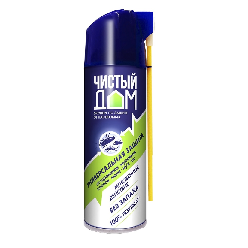 Аэрозоль ЧИСТЫЙ ДОМ от насекомых 150мл/24/72