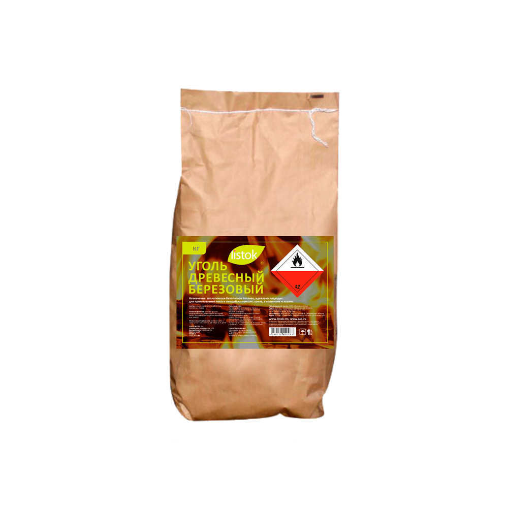 Уголь древесный березовый LISTOK 8,0кг  /1