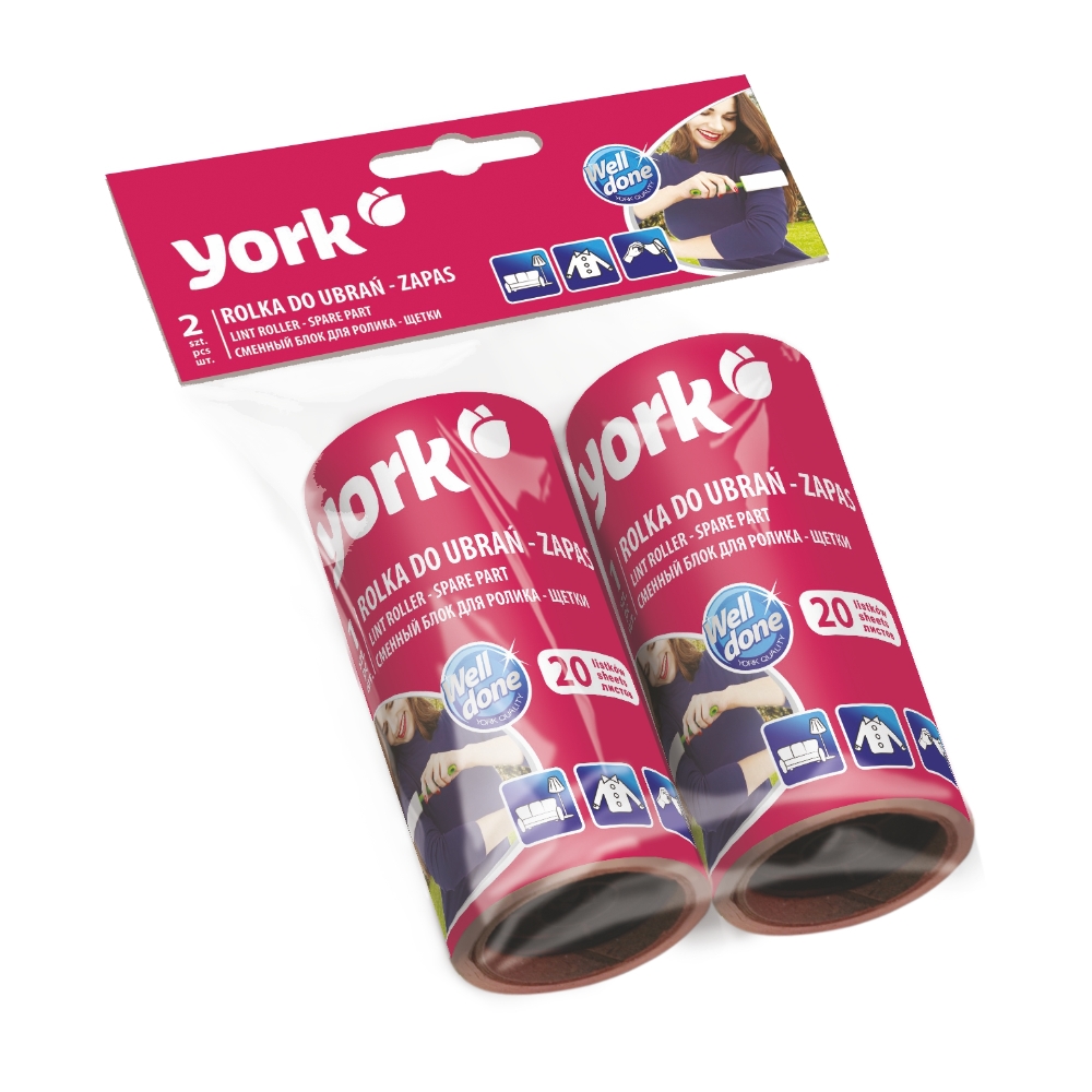 Блок сменный YORK для ролика-щётки  20 листов  2шт /24