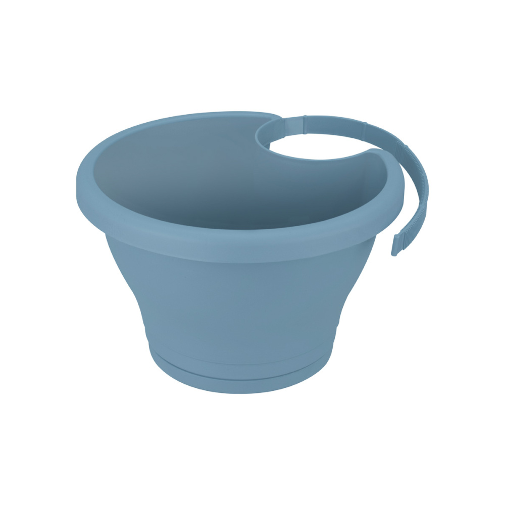 Горшок пластиковый КОРСИКА ДРЭЙНПАЙП КЛИККЕР d24 ВИНТАЖ БЛУ/10