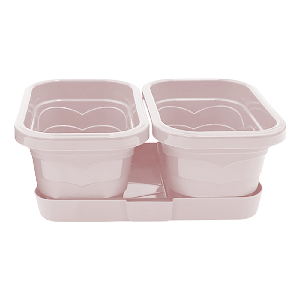 Горшок пластиковый  ВАЛЕНСИЯ ДУЭТ 2*2,9л пудра /1