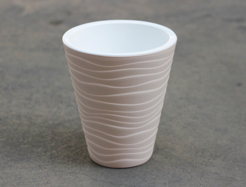 Горшок пластиковый  ВАЛЕНСИЯ  2л жемчуг /12