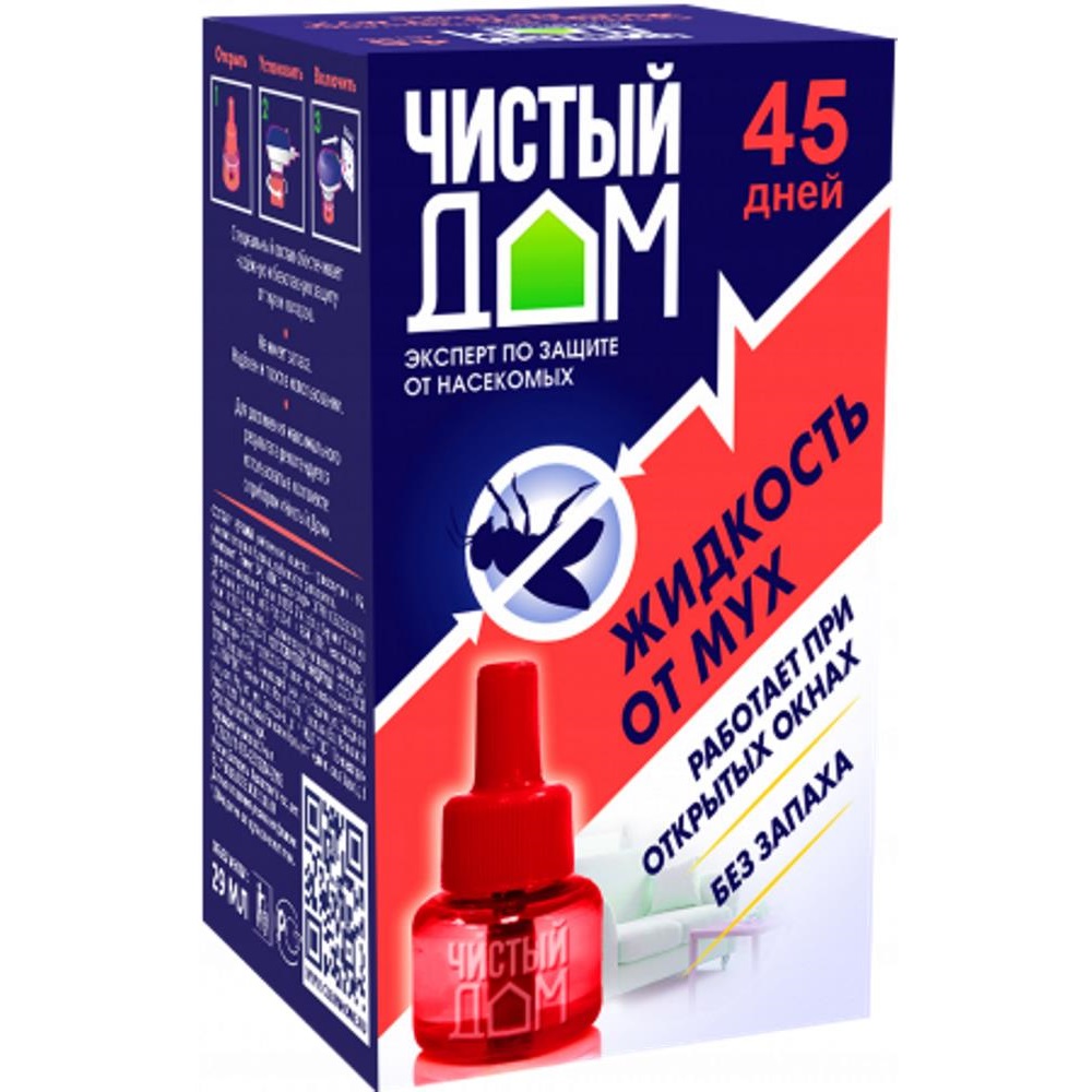Жидкость ЧИСТЫЙ ДОМ от мух 45дней/80