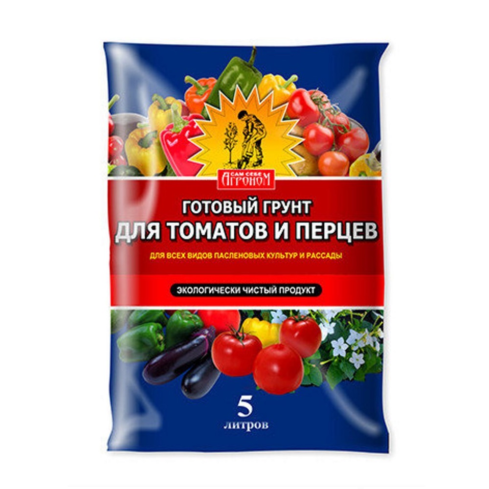 Грунт АГРОНОМ для томатов и перцев 5л  /5/440