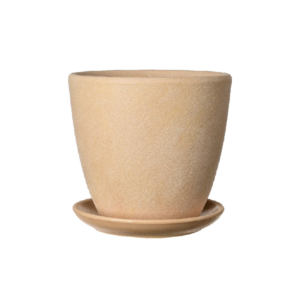 Горшок бетон ЗАМША бутон бежевый №4 4,0л /