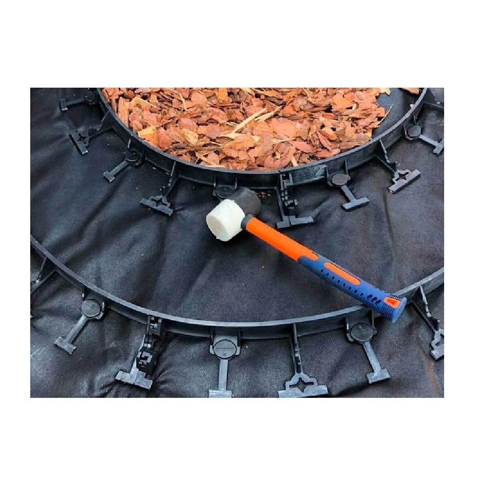 Бордюр пластиковый (78мм* 1м) черный 2 штуки