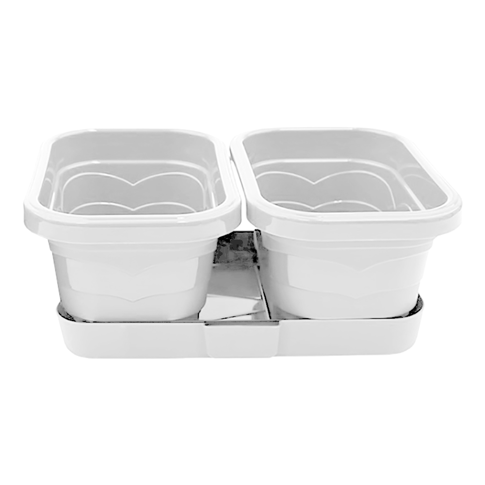 Горшок пластиковый  ВАЛЕНСИЯ ДУЭТ 2*2,9л белый /1