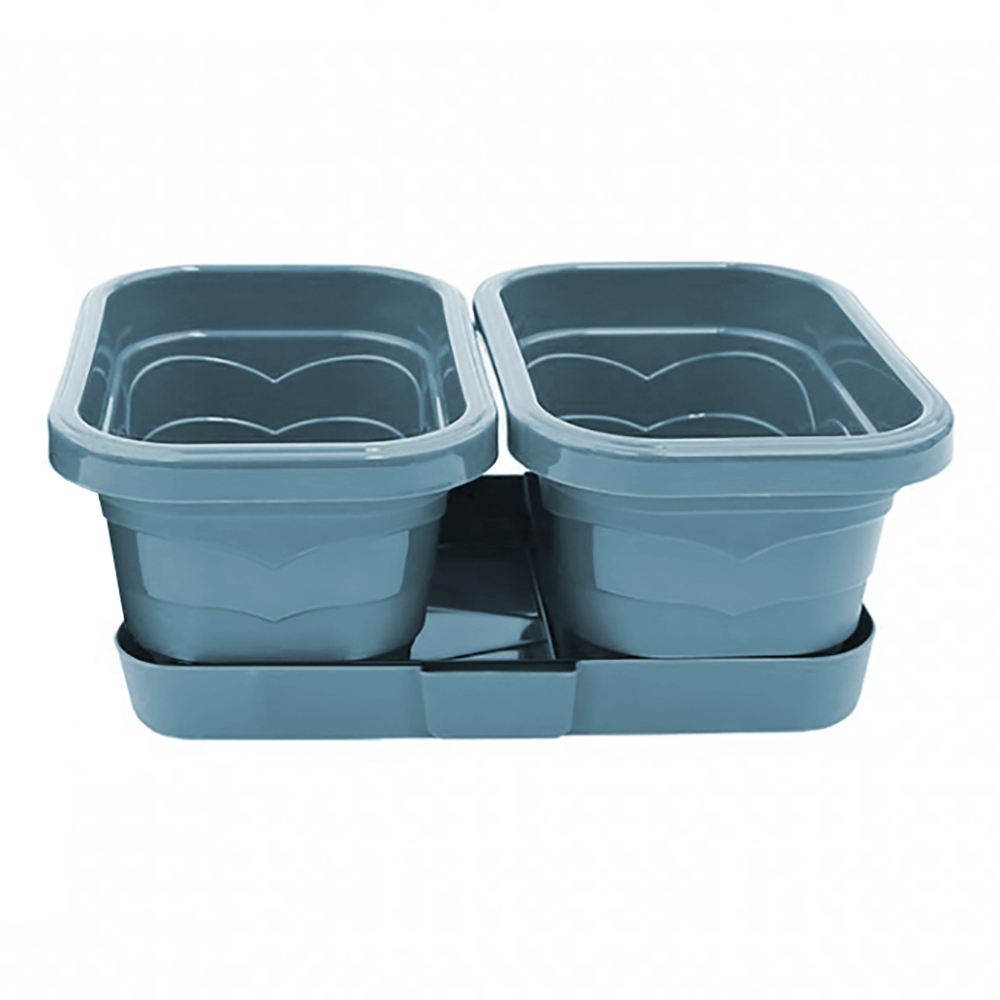 Горшок пластиковый  ВАЛЕНСИЯ ДУЭТ 2*2,9л ментол /1