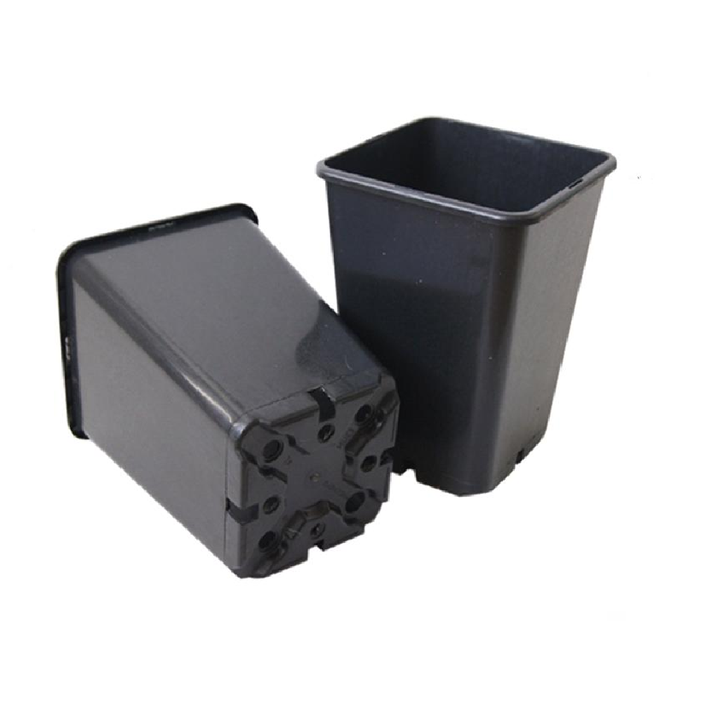 Горшок для рассады  7,0л черный квадрат /1