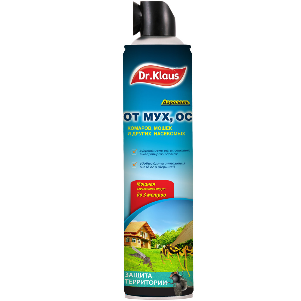 Аэрозоль Dr.Klaus от мух, ос и др.насекомых 600мл/4/12