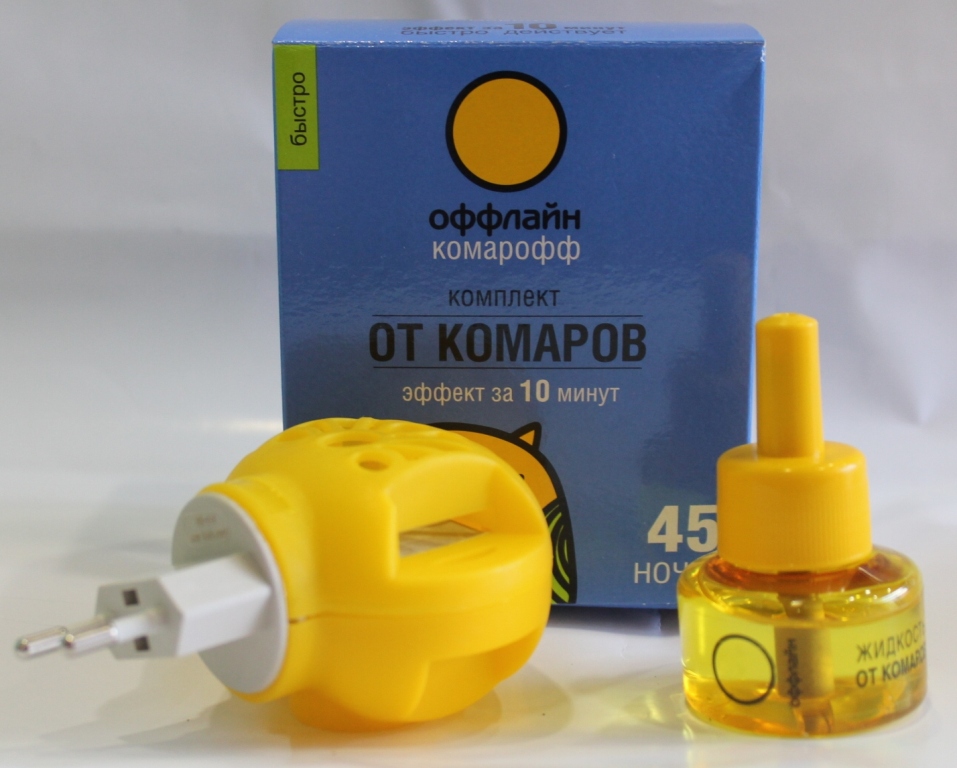 Комплект КОМАРОФФ от комар БЫСТРО 45ночей 30мл/16