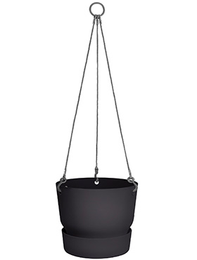 Горшок пластиковый ГРИНВИЛЬ подвес кругл d25 ЛИВИН БЛЭК  /1