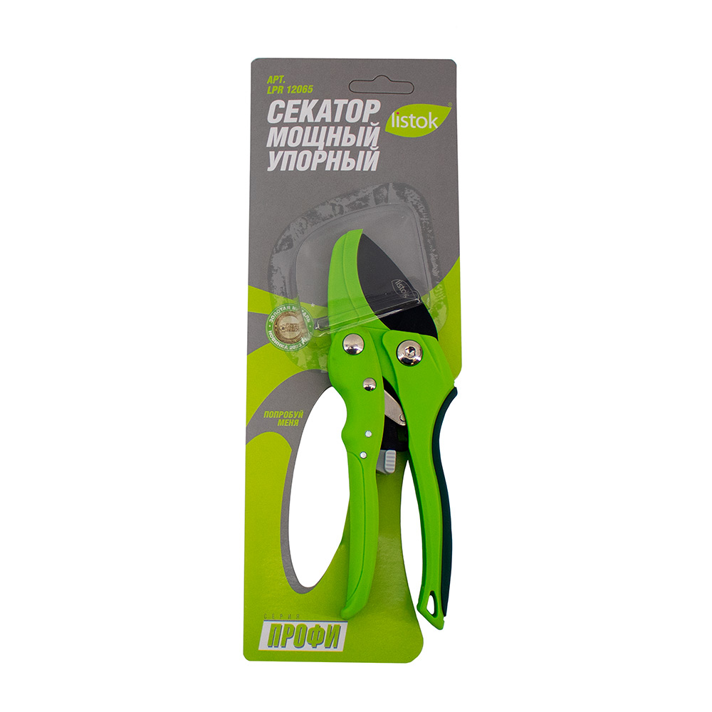 Секатор LISTOK ПРОФИ мощный упорный /12/72