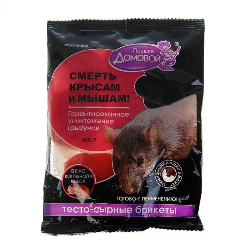 Брикет ДОМОВОЙ от грызунов копченое мясо тесто 200гр/24