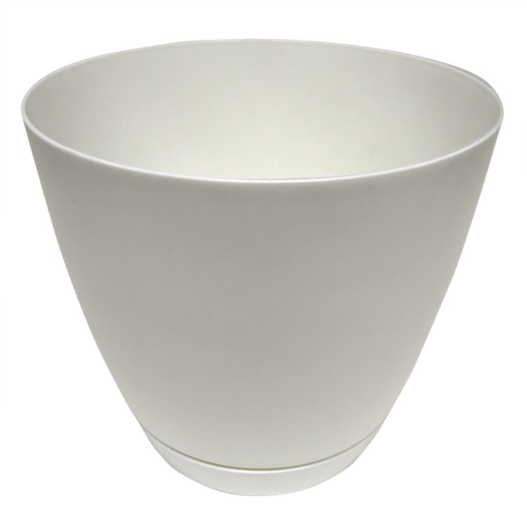 Горшок пластиковый  КАМЕЯ 1,4л белый /22