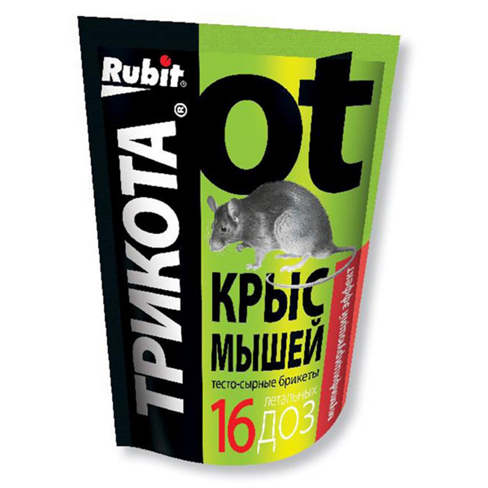Брикет Рубит от грызунов ТРИКОТА 150гр/50