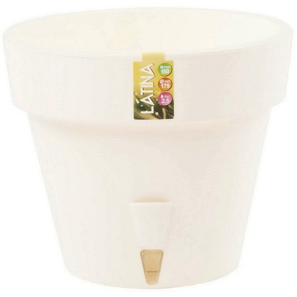 Горшок вазон пластиковый LATINA 11,5 л белый  /14