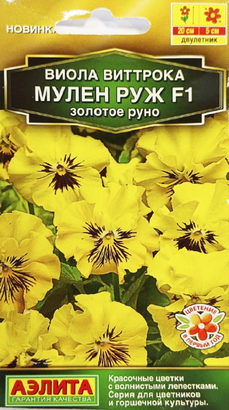 Виола Виттрока Мулен Руж F1 золотое руно  5шт  /10