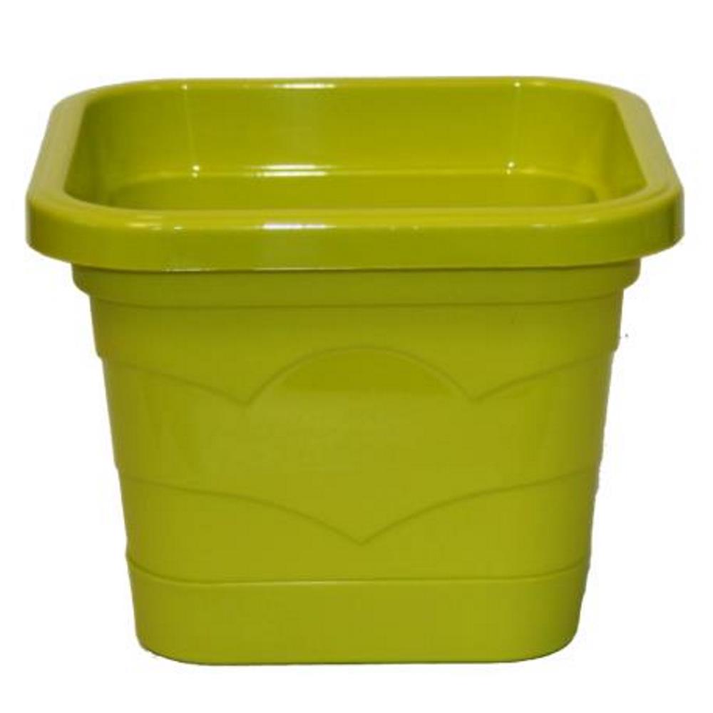 Горшок пластиковый  ВАЛЕНСИЯ КВАДРАТ h=15см d=19см  2,9л фисташка /14