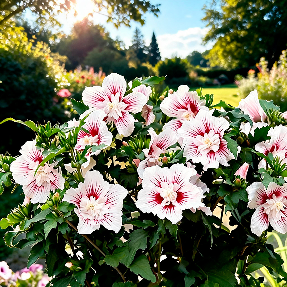 Гибискус сирийский Старберст Чиффон С5 1шт. /Hibiscus syriacus Starburst Chiffon