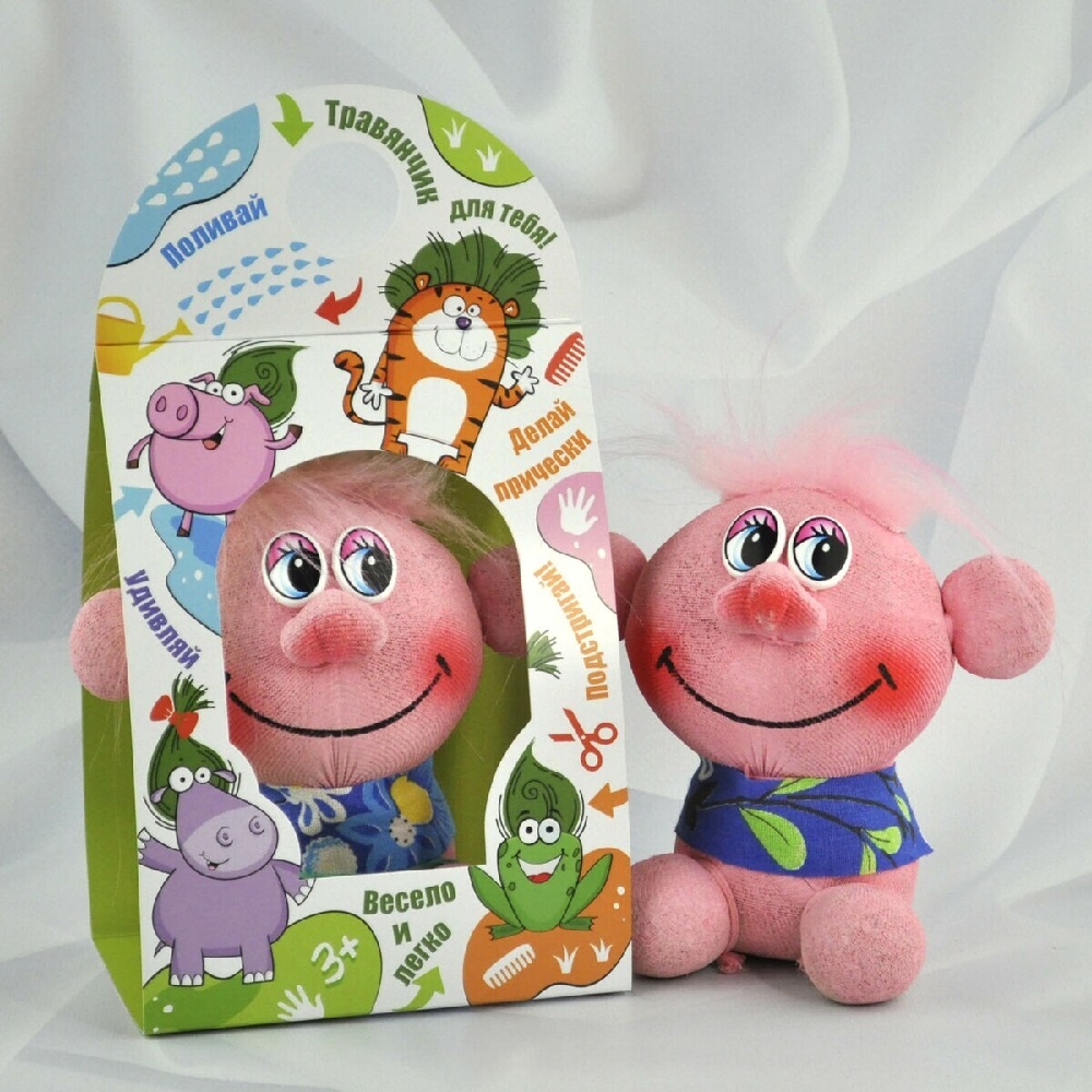 Травянчик ТРОЛЛЬ РОЗОВЫЙ  /1/18