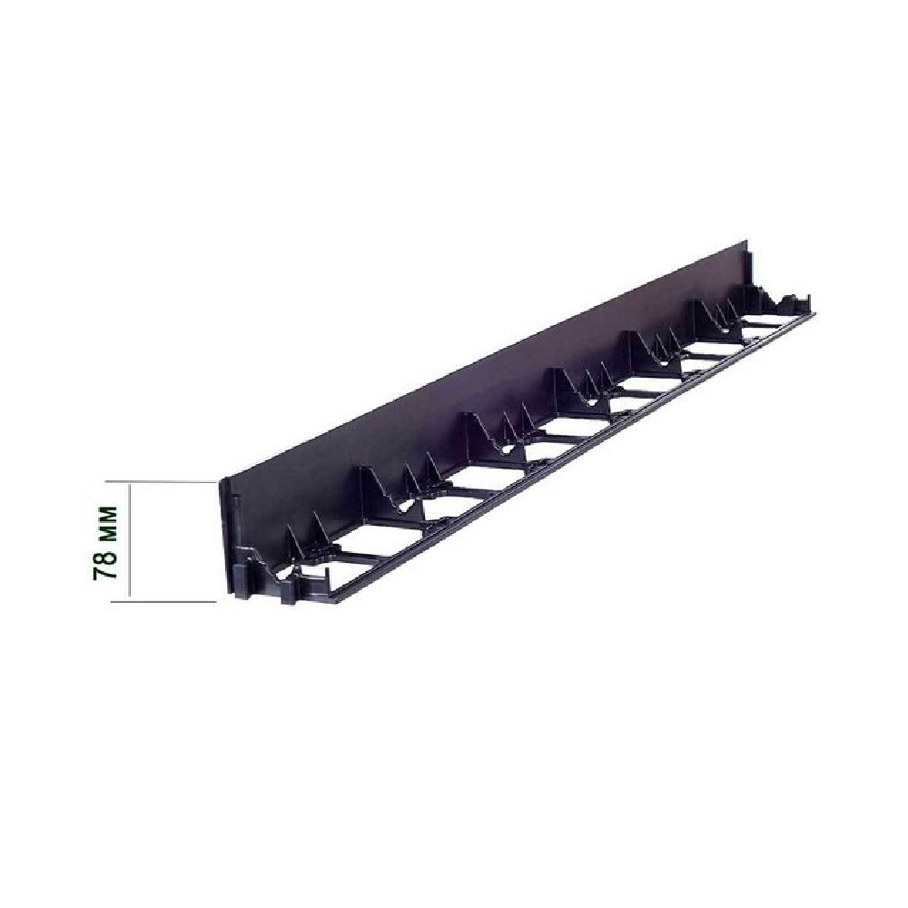 Бордюр пластиковый (78мм* 1м) черный 2 штуки