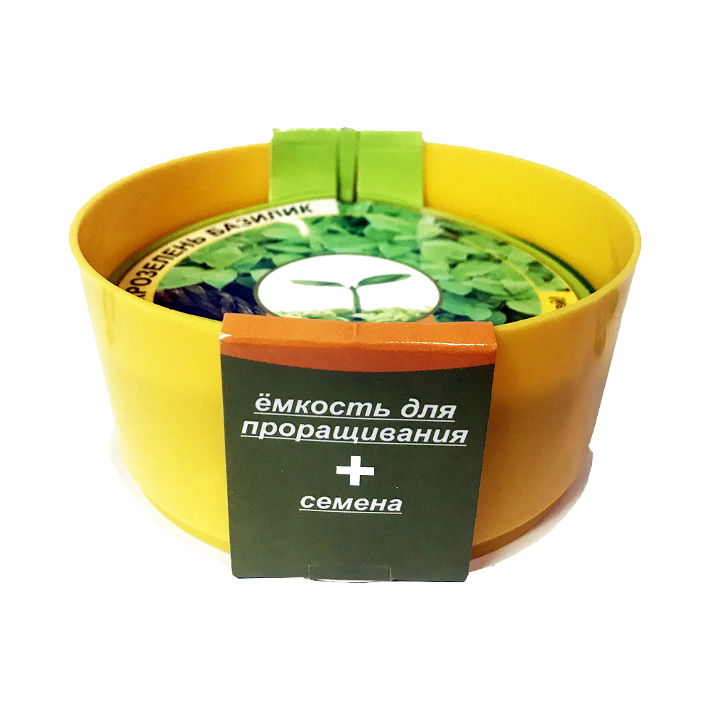Микрозелень Базилик (контейнер для проращивания+семена) 5гр/1