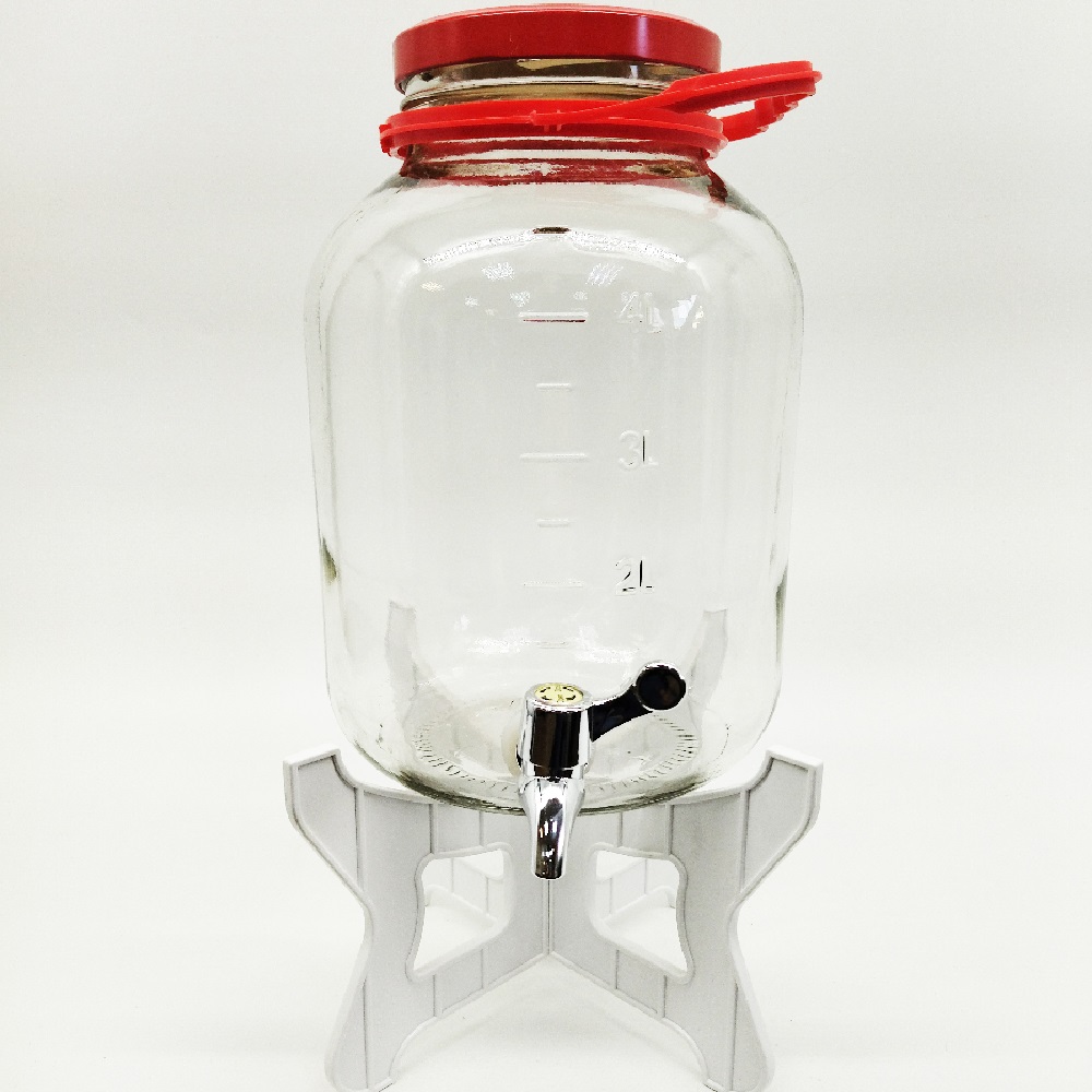 Стеклобанка Твист-Офф 5000 мл. д.110 комп:подставка, банка, крышка, ручка, краник /1 