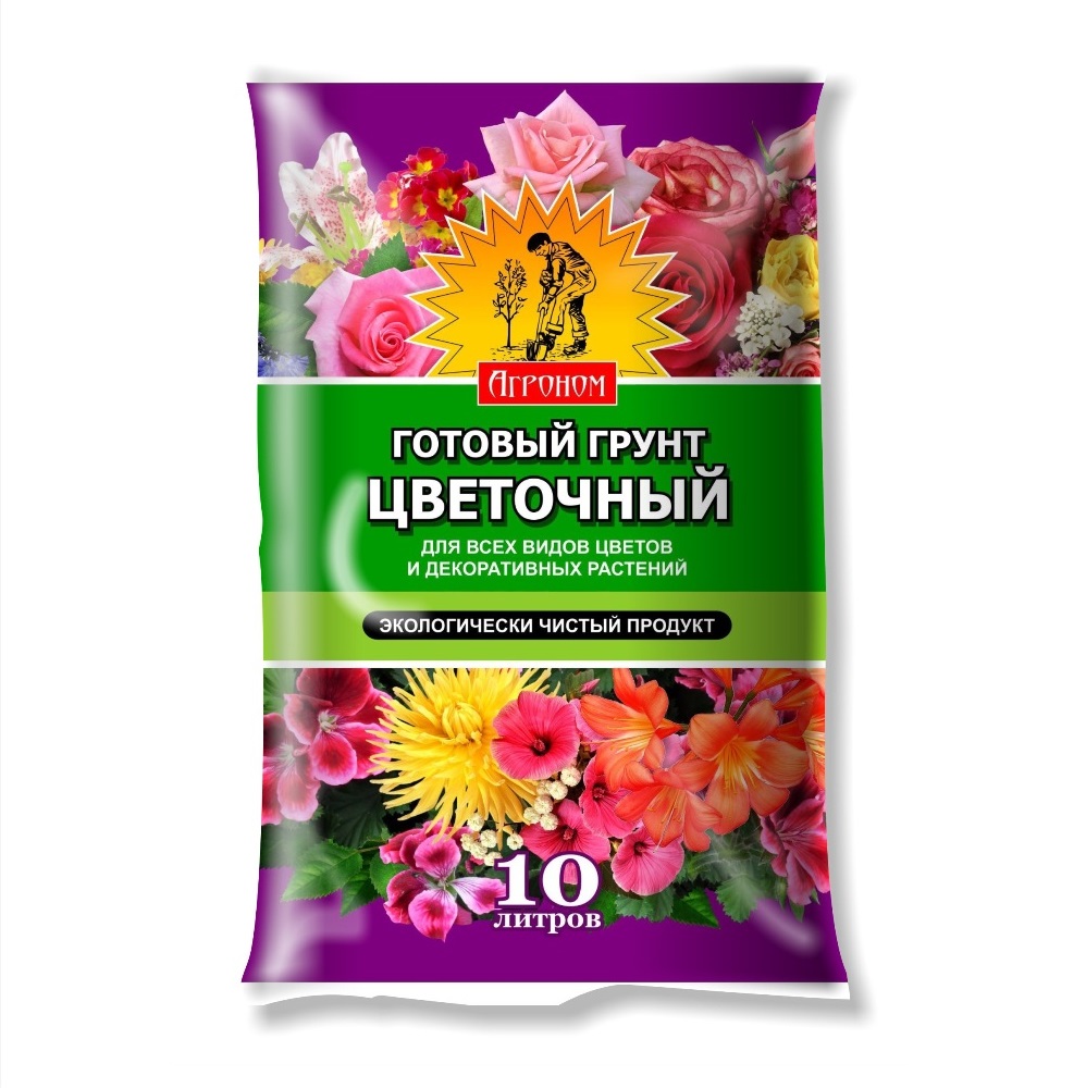 Грунт АГРОНОМ цветочный 10л  /5/240