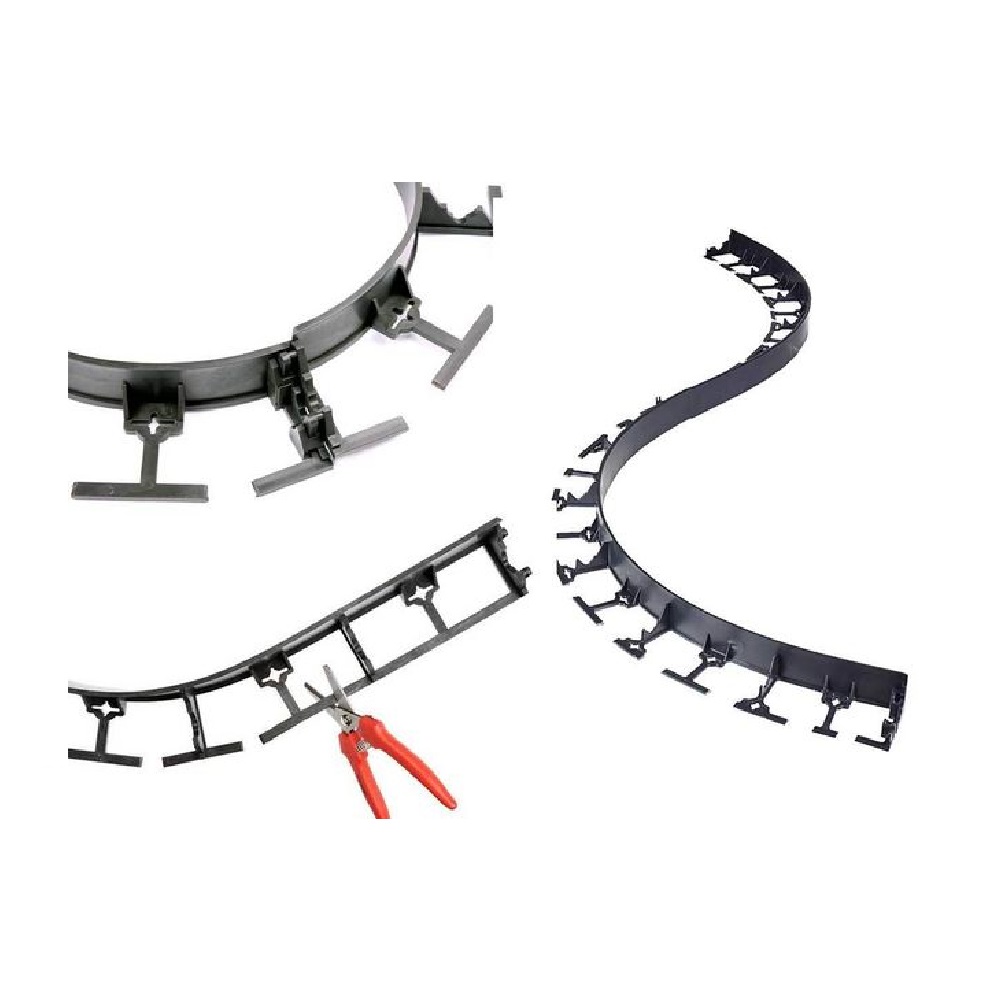 Бордюр пластиковый (78мм* 1м) черный 2 штуки