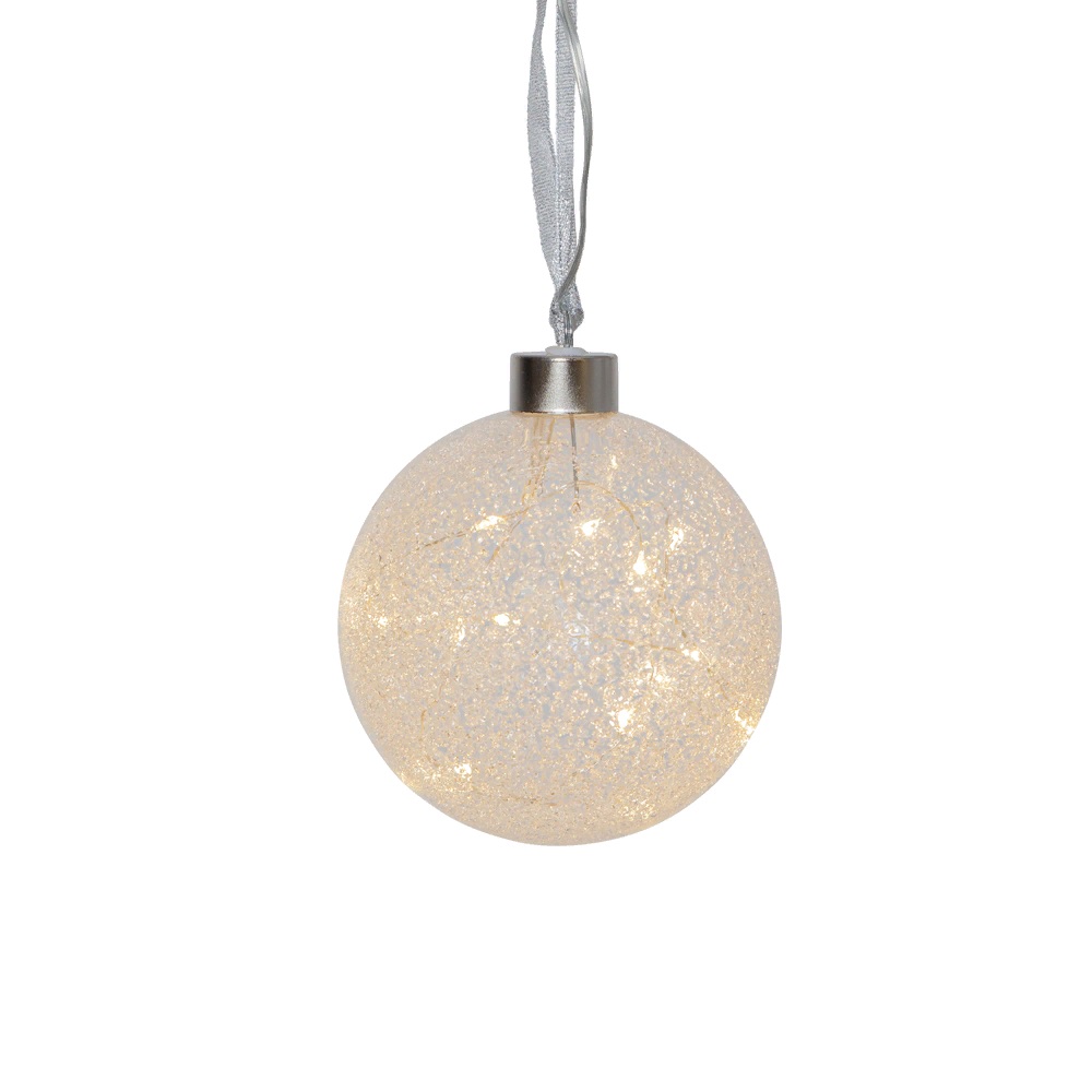 Гирлянда-шар GLOW SNOW 15 ламп LED 11х10 см морозное стекло /1