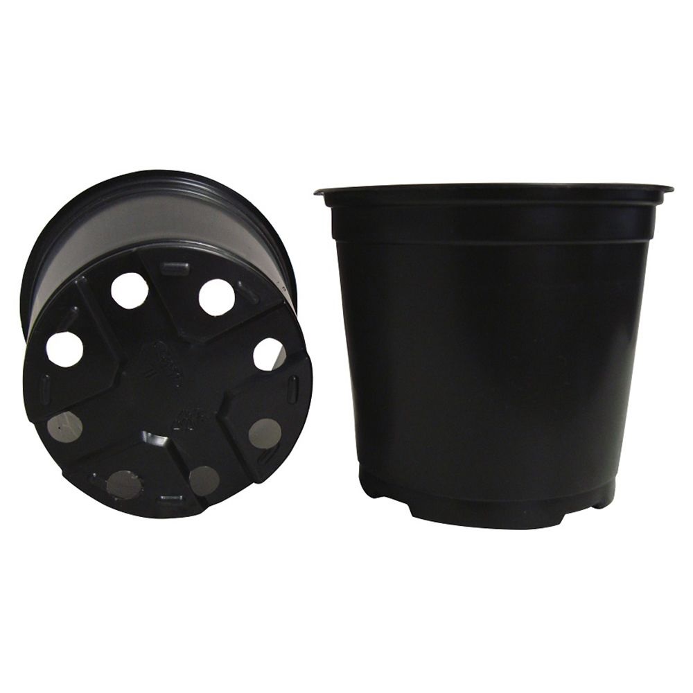 Горшок для рассады  2,0л  черный круглый 160*145